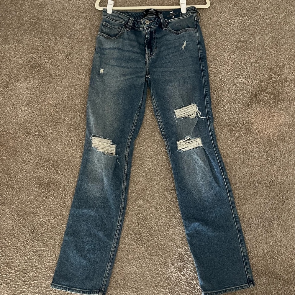 Women's Distressed Blue Jeans